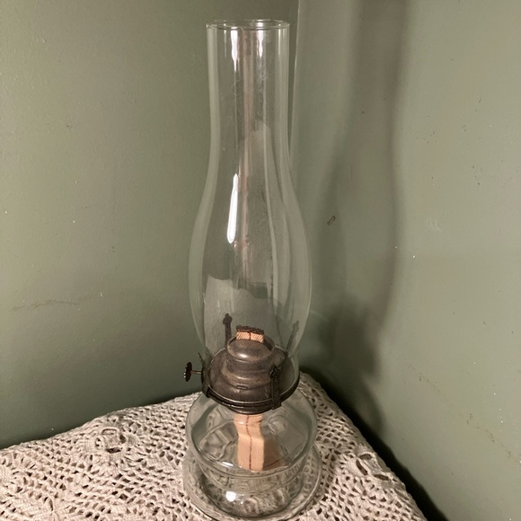 Other - Lamplight Farms Clear Glass 14 6/8" Oil Lamp Vintage